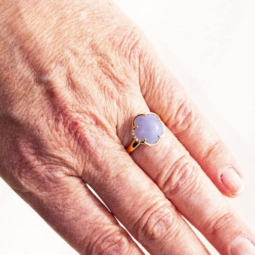 Bague 53 Pasquale Bruni Bon Ton - Bague en or rose 18 carats et calcédoine bleue 58 Facettes D361620UZ