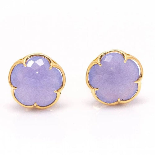 Boucles d'oreilles Pasquale Bruni Bon Ton - Boucles d’oreilles en or rose 18 carats et calcédoines 58 Facettes D361628UZ