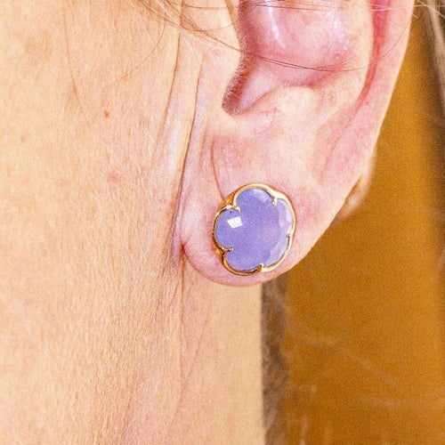 Boucles d'oreilles Pasquale Bruni Bon Ton - Boucles d’oreilles en or rose 18 carats et calcédoines 58 Facettes D361628UZ