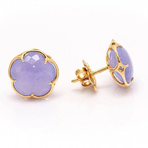 Boucles d'oreilles Pasquale Bruni Bon Ton - Boucles d’oreilles en or rose 18 carats et calcédoines 58 Facettes D361628UZ