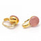 Boucles d'oreilles RIKIO - Boucles d’oreilles en or jaune 18 carats et quartz rose 58 Facettes D361624UZ