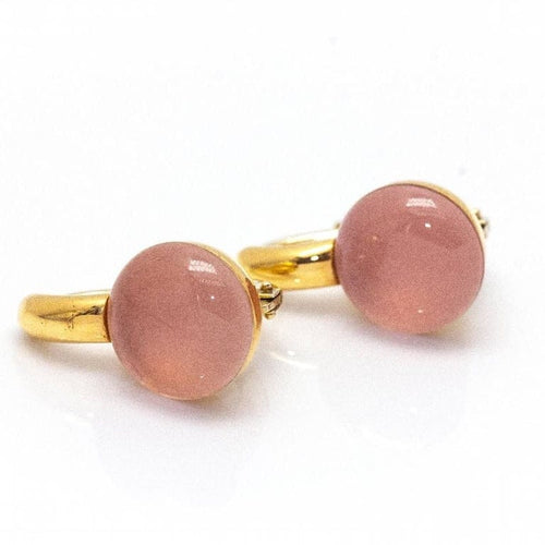 Boucles d'oreilles RIKIO - Boucles d’oreilles en or jaune 18 carats et quartz rose 58 Facettes D361624UZ
