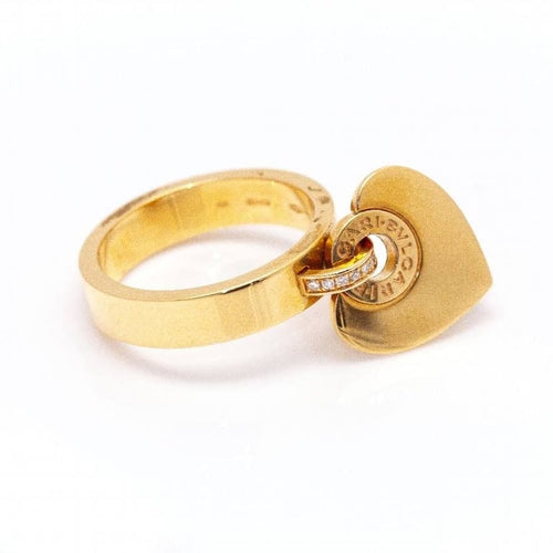 Bague 54 Bvlgari Cuore - Bague en or rose 18 carats et diamants 58 Facettes D361632UZ