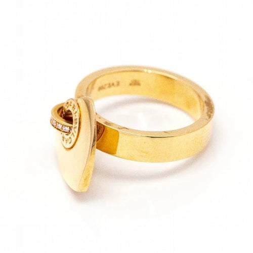 Bague 54 Bvlgari Cuore - Bague en or rose 18 carats et diamants 58 Facettes D361632UZ