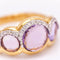 Bague 55 Bague en or rose 18 carats avec améthyste et diamants 58 Facettes D361639UZ