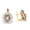 Boucles d'oreilles Boucles d'oreilles fleurs bicolores en or 18 carats et diamants 58 Facettes D362768RR