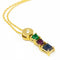 Collier Collier - Pendentif en or jaune 18 carats avec diamant et pierres précieuses 58 Facettes D362786JE