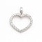 Pendentif Pendentif cœur en or blanc 18 ct et diamants 58 Facettes D363119CG