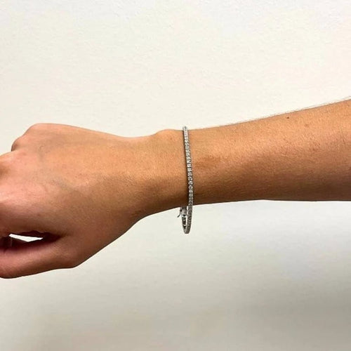 Bracelet Bracelet Rivière en or blanc 18 carats et diamants 58 Facettes D363130CG