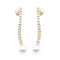 Boucles d'oreilles Boucles d’oreilles longues à perles en or jaune 18 ct et diamants 58 Facettes N102861LF