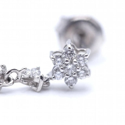 Boucles d'oreilles Boucles d’oreilles pendantes - Or blanc 18 kt et diamants 58 Facettes N102862LF