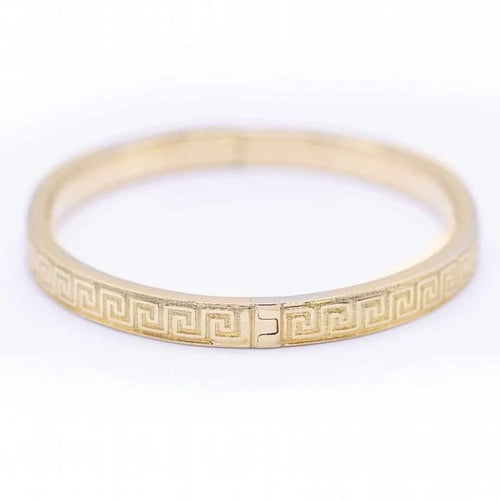 Bracelet Bracelet rigide style grec en or jaune 18 ct 58 Facettes N102889LF