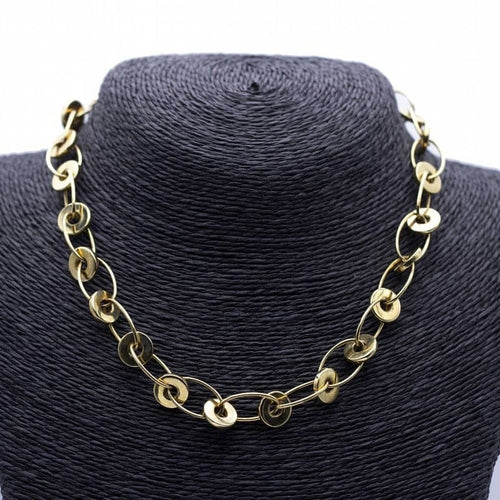 Collier Collier à anneaux en or jaune 18 kt 58 Facettes N102865LF