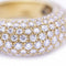 Bague 56 Bague pavée de diamants en or jaune 18 ct 58 Facettes N102875LF