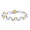 Bracelet Bracelet Waves bicolore en or jaune 18 ct et or blanc 58 Facettes N102867LF