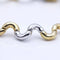 Bracelet Bracelet Waves bicolore en or jaune 18 ct et or blanc 58 Facettes N102867LF