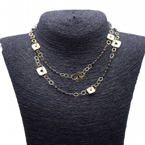 Collier Collier en or jaune 18 ct et spinelles noires 58 Facettes N102871LF