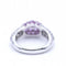 Bague 54 Bague femme en or blanc 18 ct avec diamants et saphirs roses 58 Facettes N102881LF