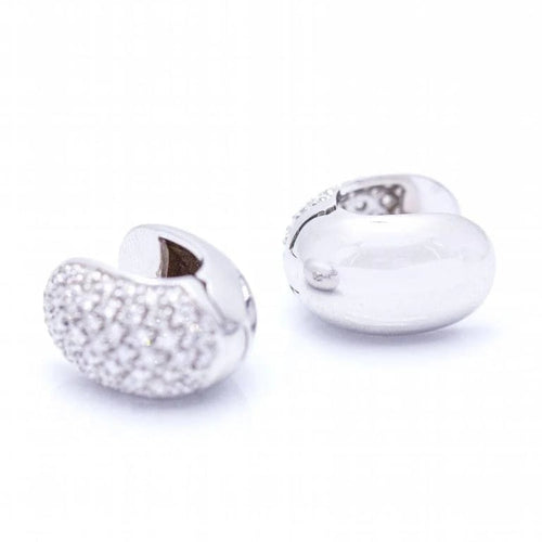 Boucles d'oreilles Boucles d'oreilles - Pavé de diamants en or blanc 18 ct 58 Facettes N102938EJ