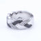 Bague 57 Bague tressée - Or blanc 18 ct et diamants blancs et noirs 58 Facettes N102884LF