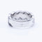 Bague 57 Bague tressée - Or blanc 18 ct et diamants blancs et noirs 58 Facettes N102884LF