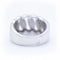Bague 55 Bague large en or blanc 18 ct et diamants 58 Facettes N102883LF
