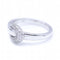 Bague 57 Bague boucle en or blanc 18 ct et diamants 58 Facettes N102885LF