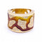 Bague 54 FIREMOON - Bague en or jaune 18 ct, émail et diamants 58 Facettes N102892
