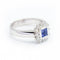 Bague 52 Monaco - Bague en or blanc 18 ct avec diamants et saphirs 58 Facettes N102896