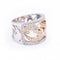 Bague 54 Bague bicolore - Bague en or blanc et or rose 18 ct et diamants 58 Facettes N102899