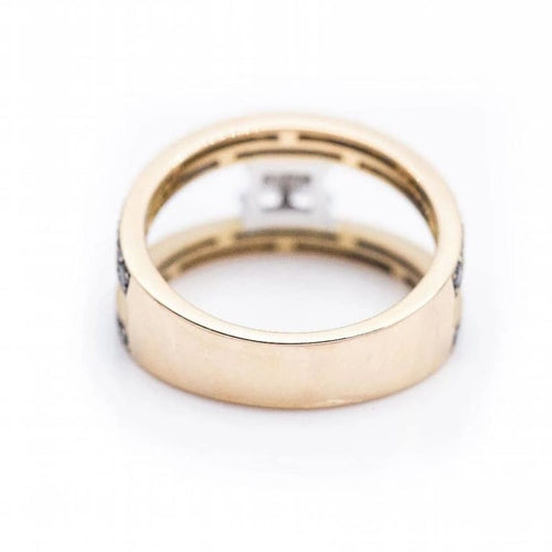 Bague 54 Bague bicolore en or 18 ct et diamants 58 Facettes N102903