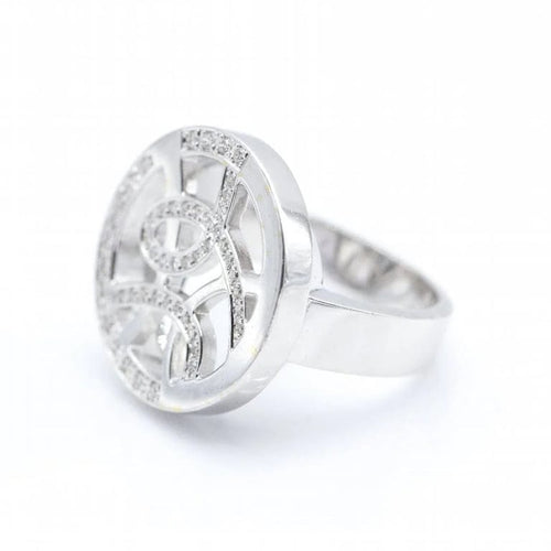 Bague 54 Bague en or blanc 18 ct avec diamants taille brillant 58 Facettes N102901