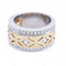 Bague 54 SYDNEY - Bague bicolore en or 18 ct avec diamants 58 Facettes N102904