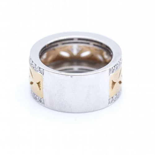 Bague 54 SYDNEY - Bague bicolore en or 18 ct avec diamants 58 Facettes N102904