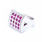 Bague 54 Bague unisexe en or blanc 18 kt avec diamants et rubis 58 Facettes N102917EJ