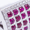 Bague 54 Bague unisexe en or blanc 18 kt avec diamants et rubis 58 Facettes N102917EJ