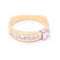 Bague 56 Bague alliance demi-tour en or jaune et blanc 18 ct avec diamants 58 Facettes N102923EJ