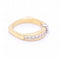 Bague 56 Bague alliance demi-tour en or jaune et blanc 18 ct avec diamants 58 Facettes N102923EJ