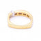 Bague 56 Bague alliance demi-tour en or jaune et blanc 18 ct avec diamants 58 Facettes N102923EJ