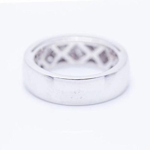 Bague 55 Bague en or blanc 18 ct avec diamants 58 Facettes N102928EJ