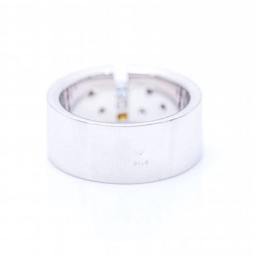 Bague 57.5 Bague en or blanc 18 ct avec diamants 58 Facettes N102927EJ