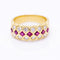 Bague 48 Bague en or jaune 18 ct avec rubis et diamants 58 Facettes N102931EJ