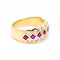 Bague 48 Bague en or jaune 18 ct avec rubis et diamants 58 Facettes N102931EJ