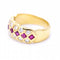 Bague 48 Bague en or jaune 18 ct avec rubis et diamants 58 Facettes N102931EJ