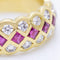Bague 48 Bague en or jaune 18 ct avec rubis et diamants 58 Facettes N102931EJ