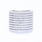 Bague 54 Bague pavée en or blanc 18 kt et diamants 1,70 ct 58 Facettes N102922EJ