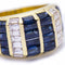 Bague 55 Bague pour femme en or blanc 18 ct avec saphirs baguette 58 Facettes N102926EJ