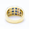 Bague 55 Bague pour femme en or blanc 18 ct avec saphirs baguette 58 Facettes N102926EJ