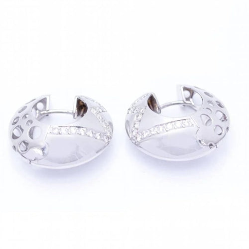 Boucles d'oreilles HARLEK - Boucles d’oreilles en or blanc 18 ct et diamants 58 Facettes N102940EJ