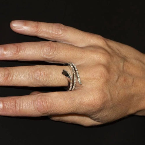Bague 55.5 Damiani - Bague en or bicolore 18 ct et diamants 58 Facettes D360530FJ